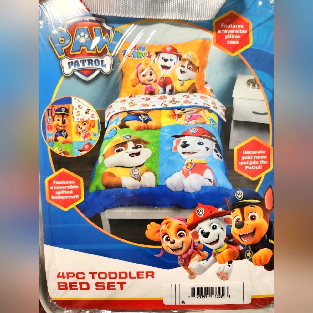 Paw Patrol 4pc Toddler Bed Set